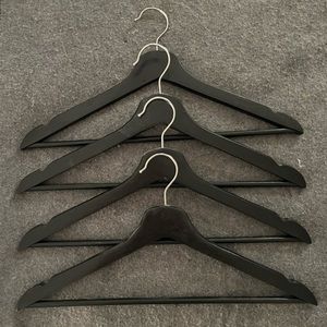 Black Wooden Hangers [8-pack]